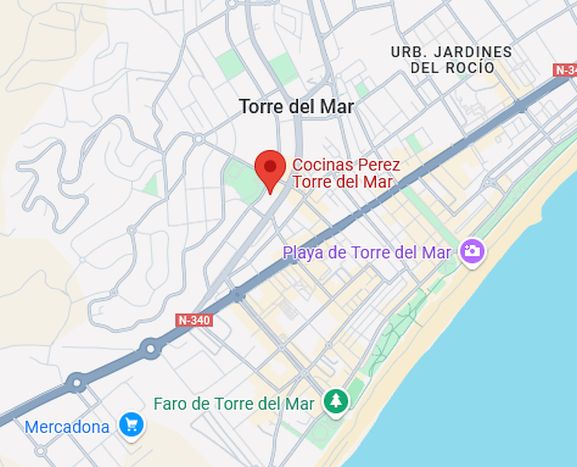 ubicación Cocinas Perez en Torre del Mar